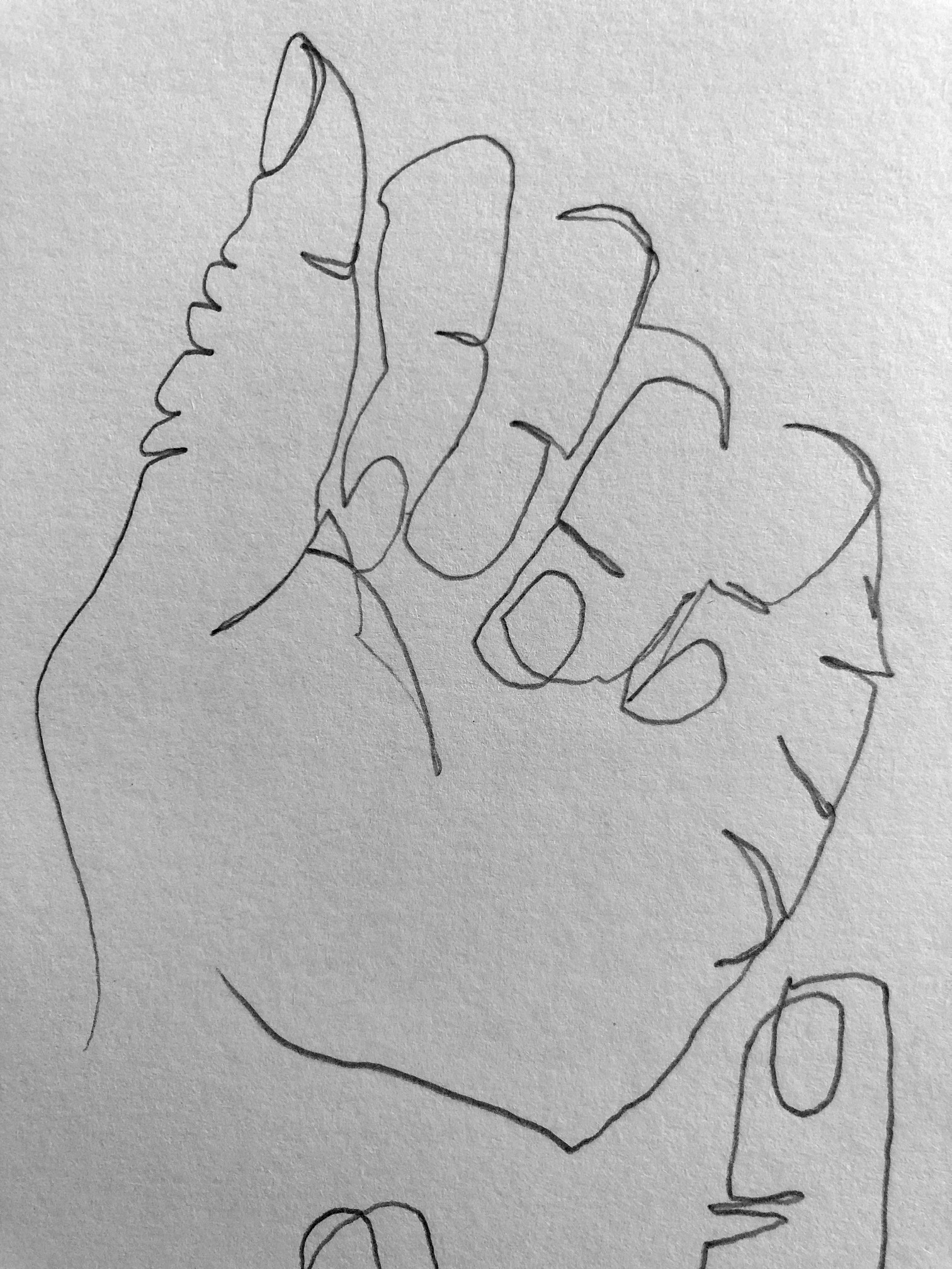 Blind Contour Drawing Exercise by Jen de Leon