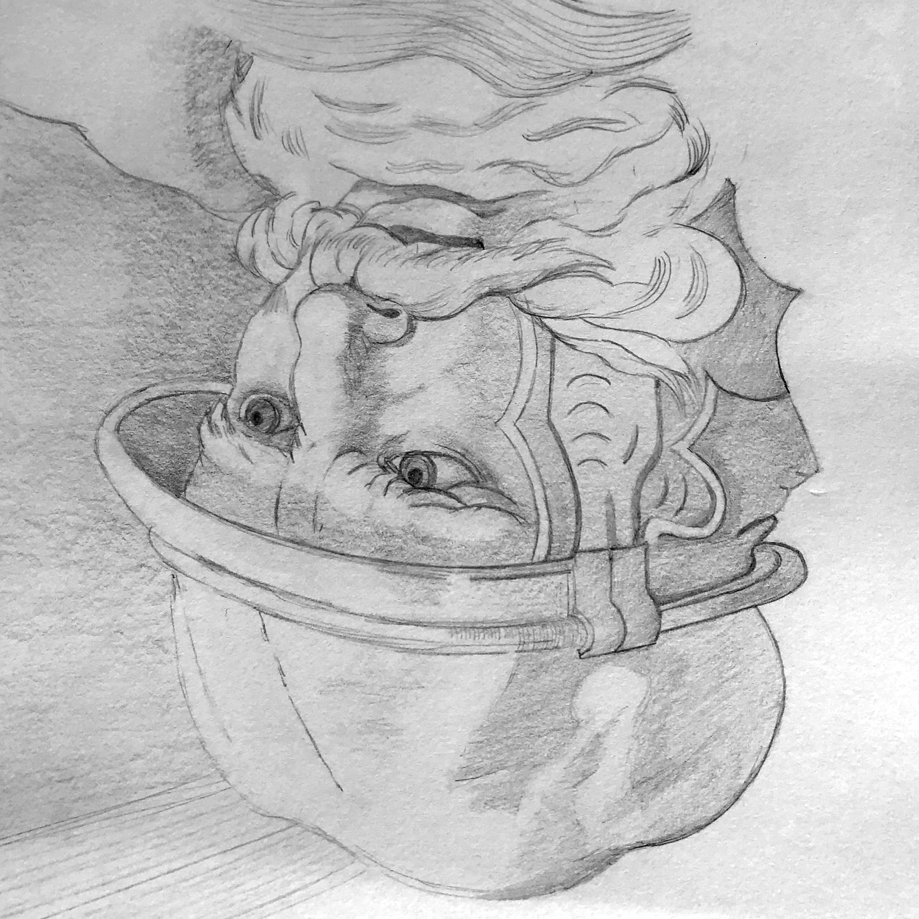 Upside Down Drawing Exercise by Jen de Leon